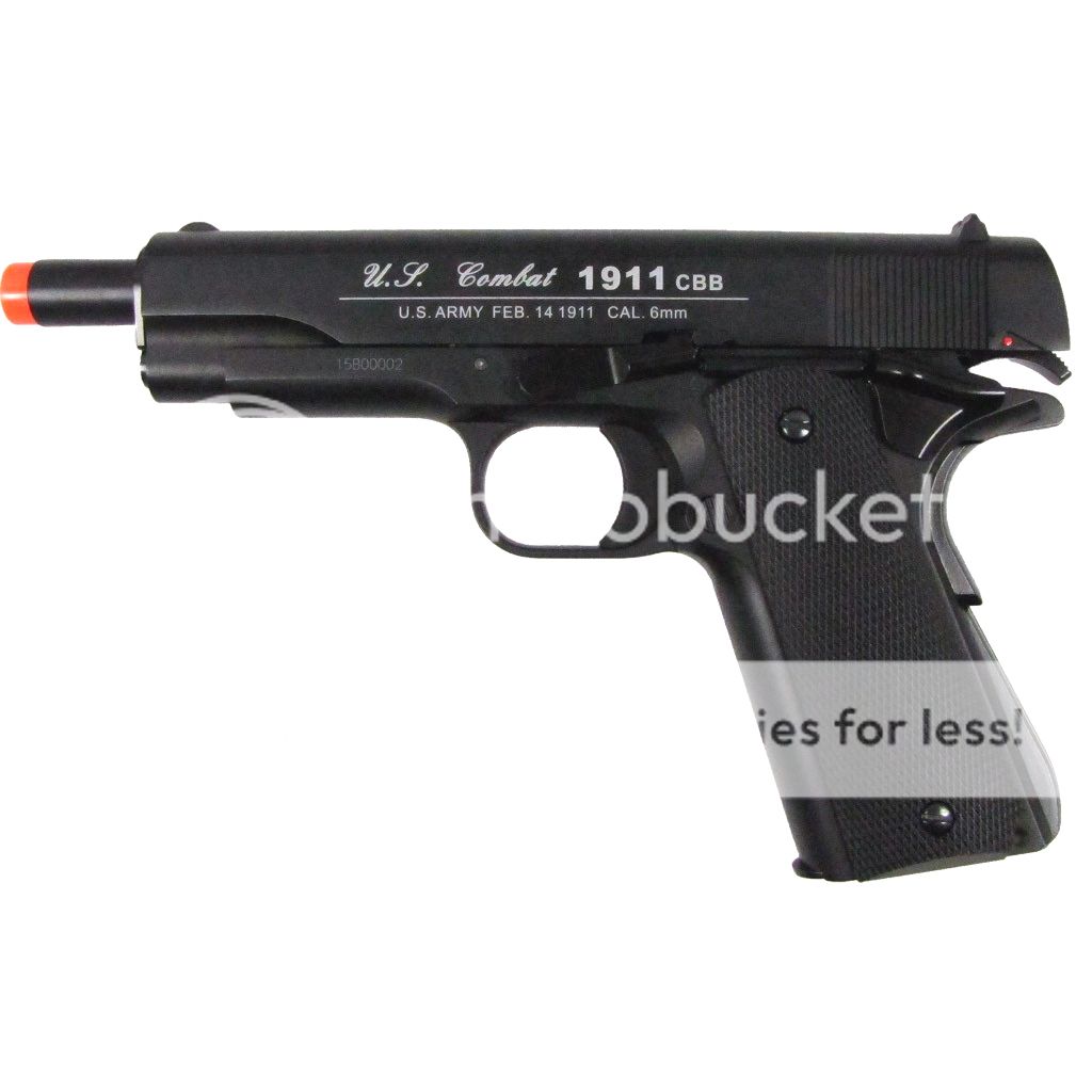 400 FPS WG AIRSOFT METAL M 1911 CO2 GAS BLOWBACK HAND GUN PISTOL w/ 6mm